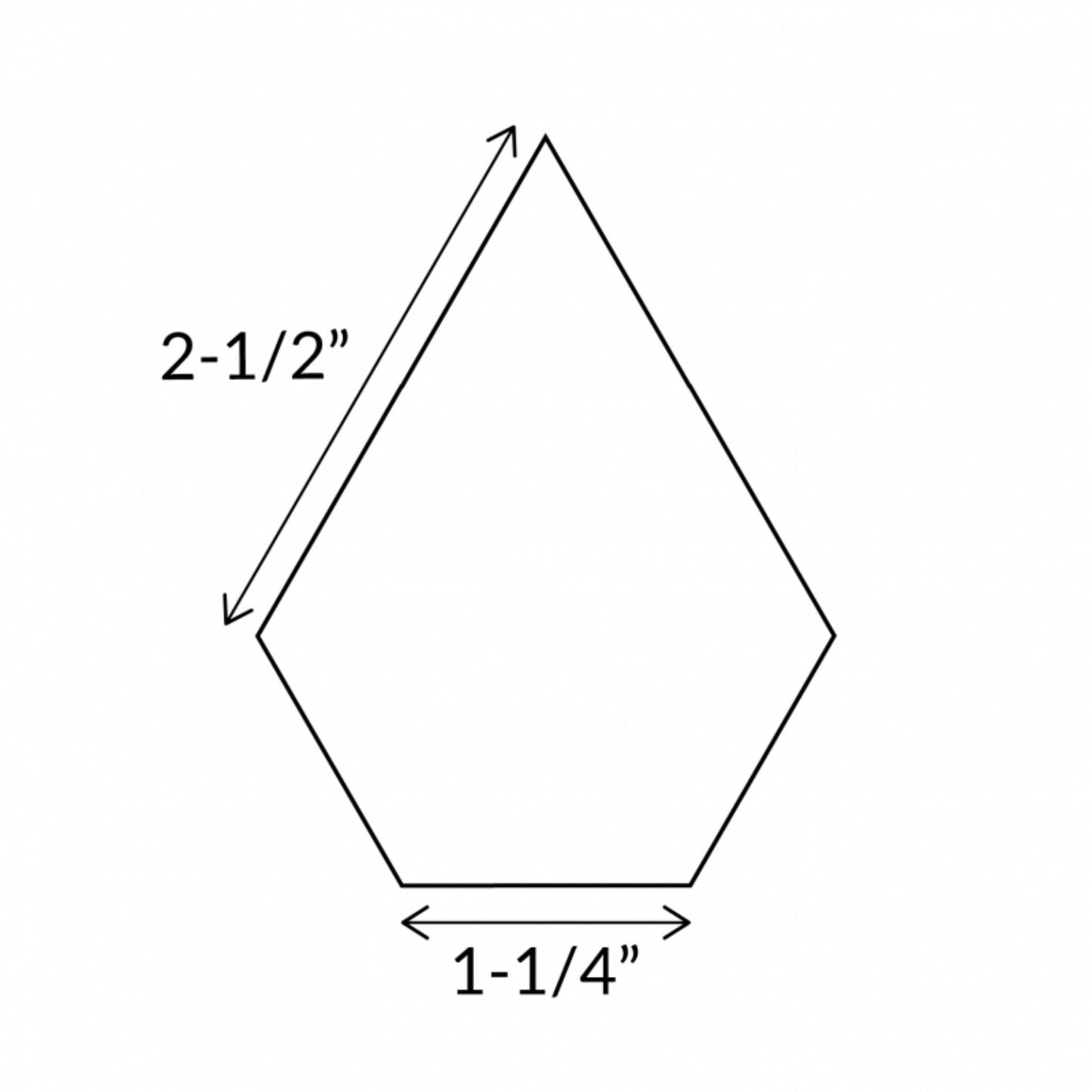 1 1/4" x 2 1/4" Jewel Design - 50 English Paper Pieces