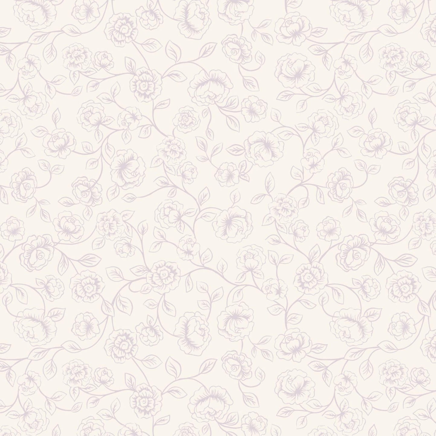 Roses (A706.1) - The Secret Garden Fabric Range - Lewis and Irene - Cream