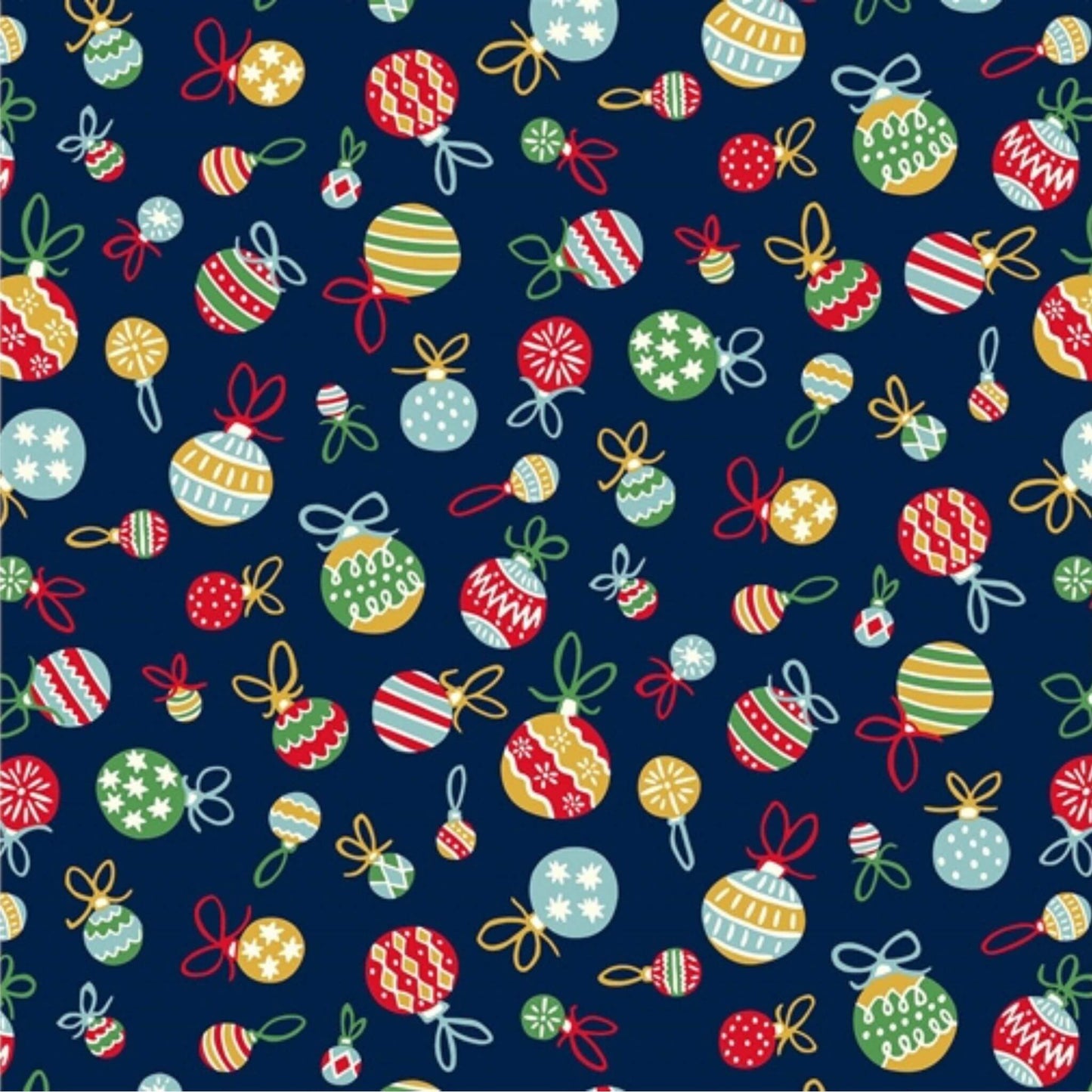 Tumbling Baubles - Deck The Halls Fabric Range - Liberty Fabrics