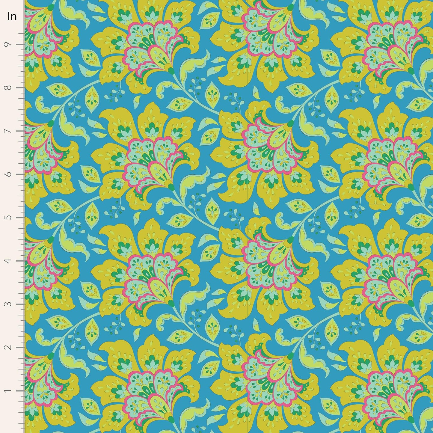 Flowermarket - Sky (100517) - Bloomsville Fabric Range - Tilda