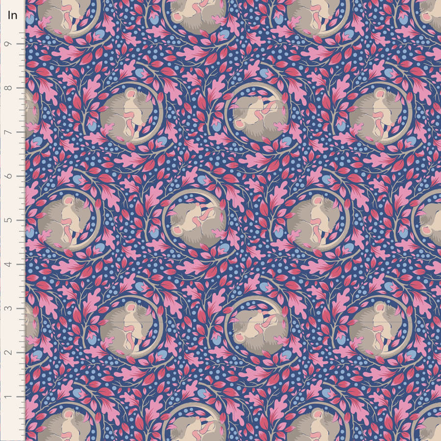 Slumber Mouse - Tilda Hibernation Fabric Range - Denim