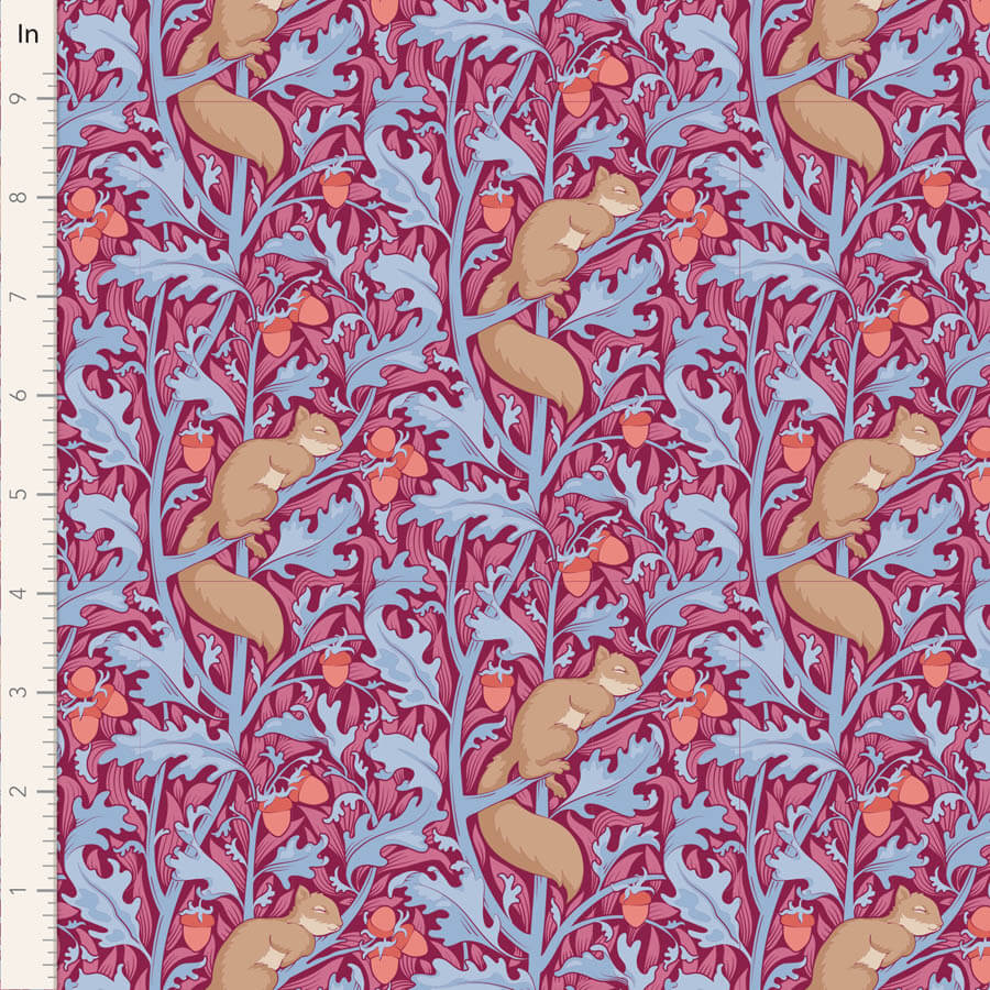 Squirrel Dream - Tilda Hibernation Fabric Range - Hibiscus