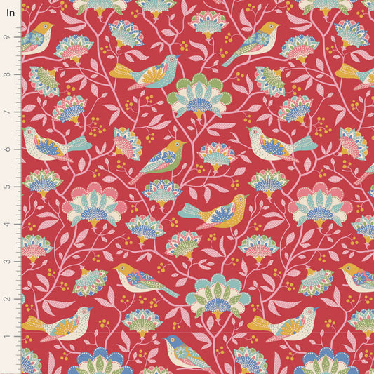 Bird Tree - Tilda Jubilee Fabric Range - Red