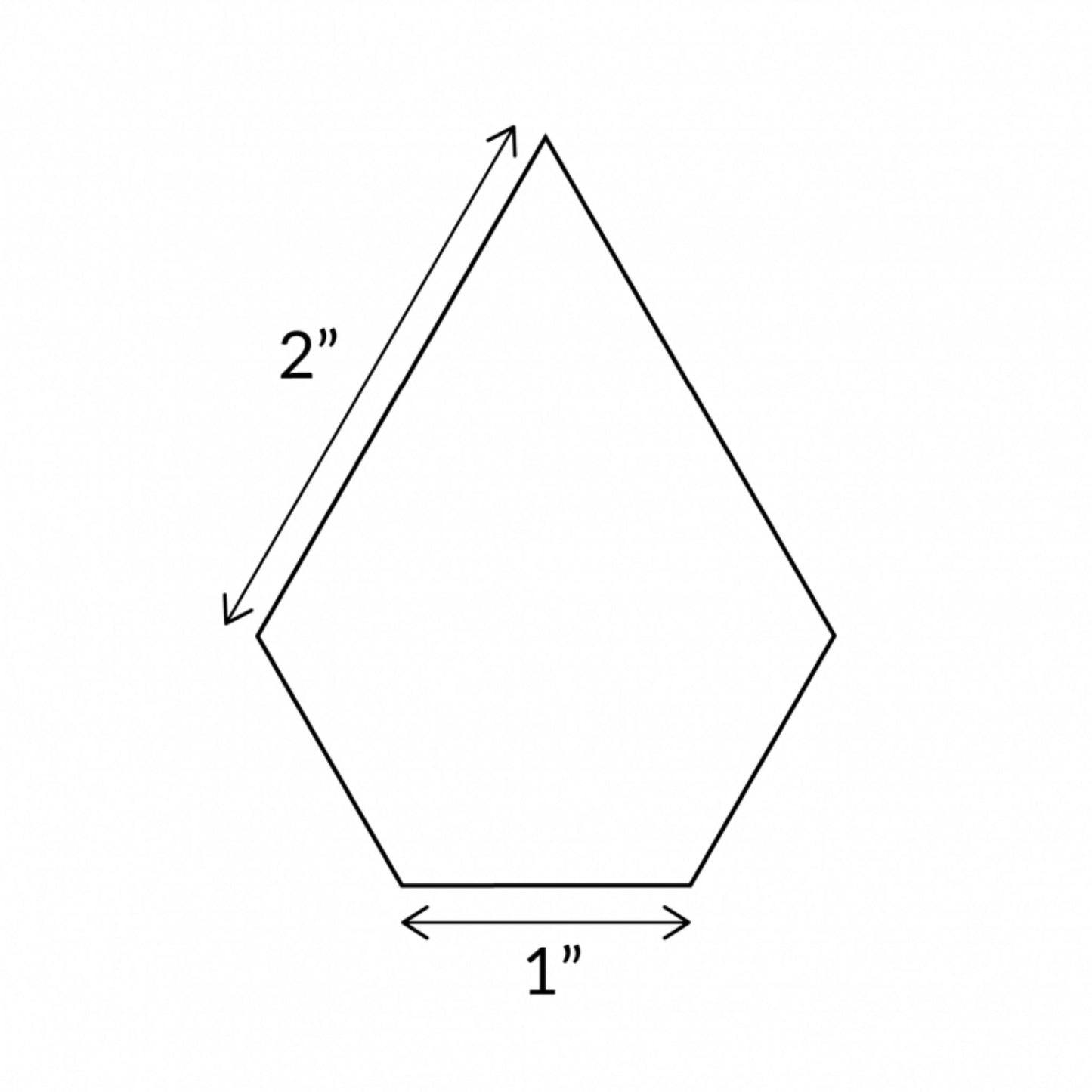 1" x 2" Jewel Design - 75 English Paper Pieces