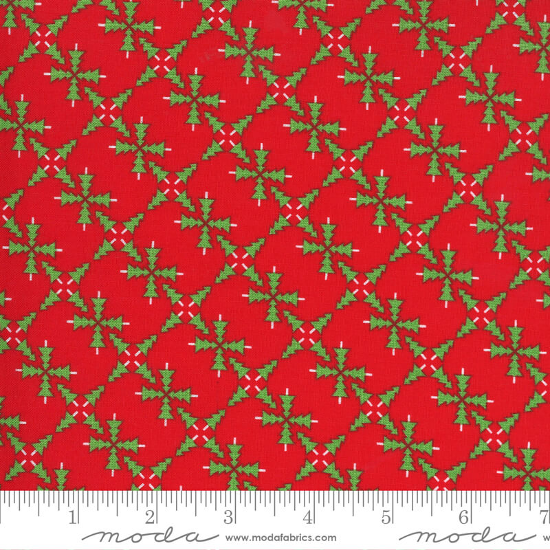 Merry Forest - Merry and Bright Christmas Fabrics Range - Moda Fabrics - Red