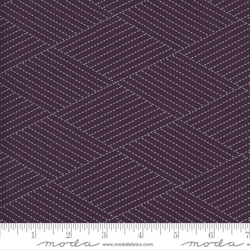 Dotted Diamond - Mill Creek Garden Fabric Range - Moda Fabrics -Purple