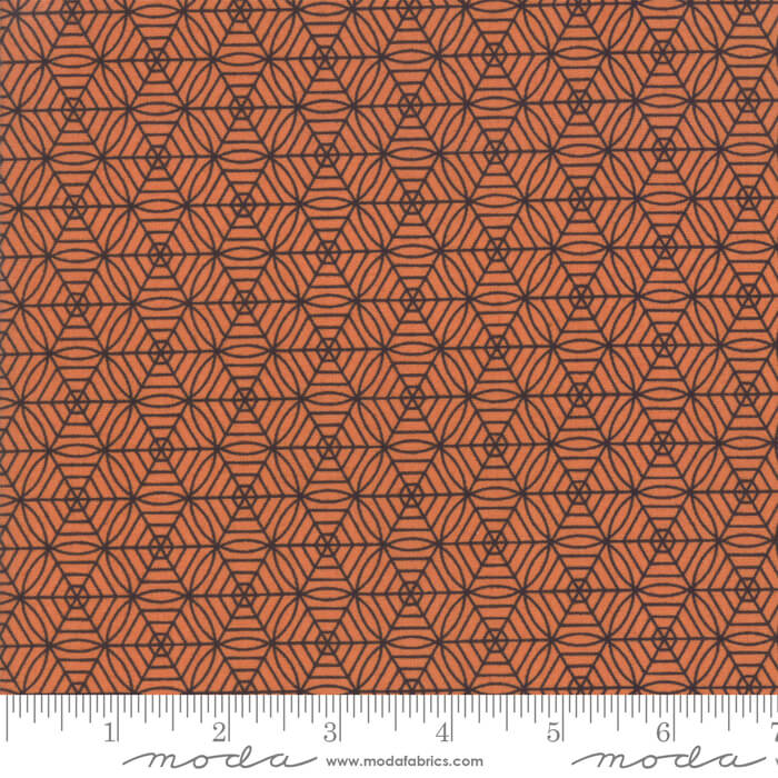 Web - Midnight Magic Fabrics Range - Moda Fabrics - Orange
