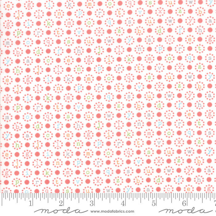 Letters - Sugar Creek Fabrics Range - Moda Fabrics - White