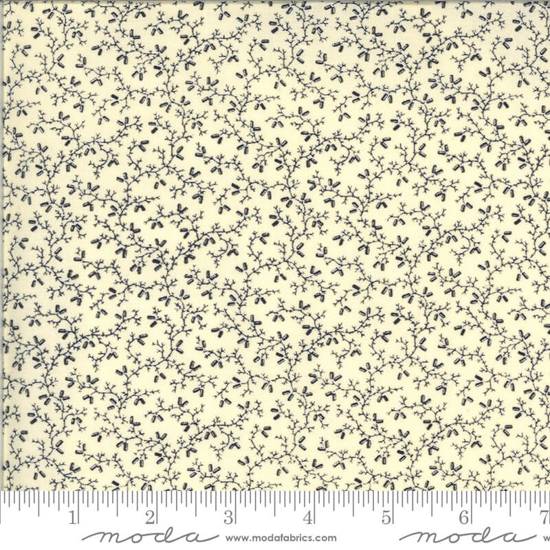Sprigs - Elinore's Endeavor - Moda Fabrics - Ironstone/Indigo