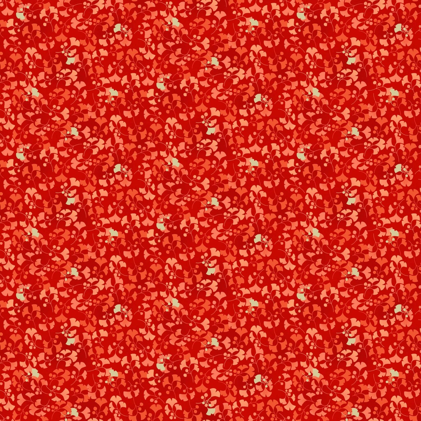 Ginko - Hikari Fabric Range - Makower - Red