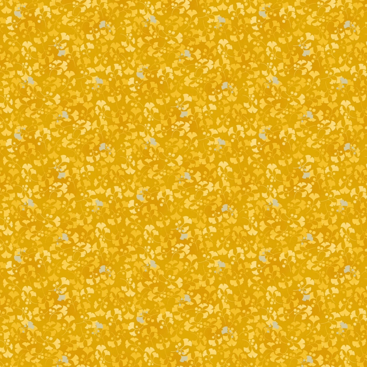 Ginko - Hikari Fabric Range - Makower - Yellow