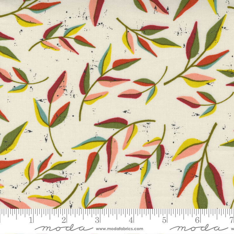Leaf Dream Floral - Songbook Fabrics Range - Moda Fabrics - Light Grey