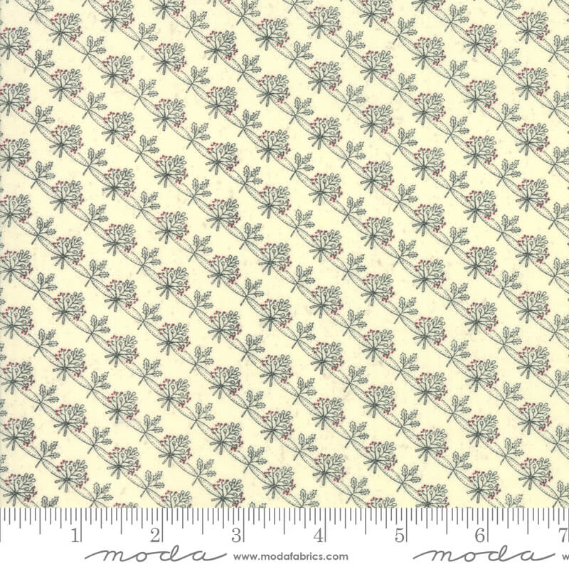 Floral - Snowbound Christmas Fabrics Range - Moda Fabrics - Beige