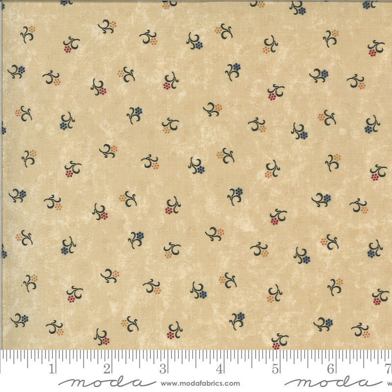 Dainty Flowers - Bittersweet Lane Fabric Range - Moda Fabrics - Sand Cream