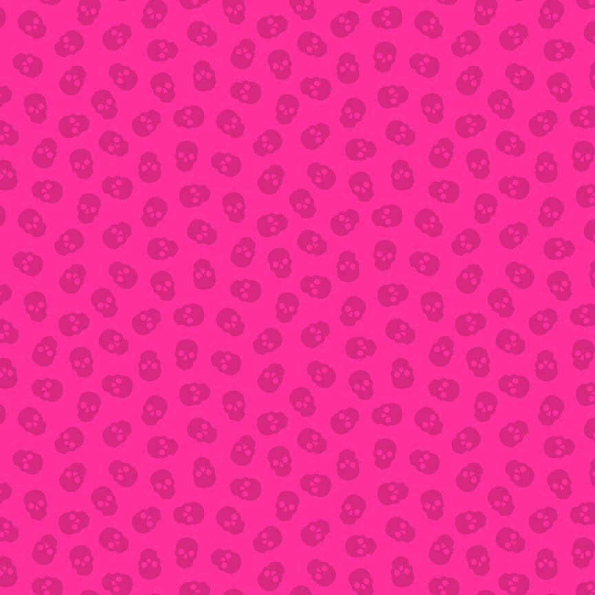 Skulls - The Watcher Fabric Range - Makower - Strawberry