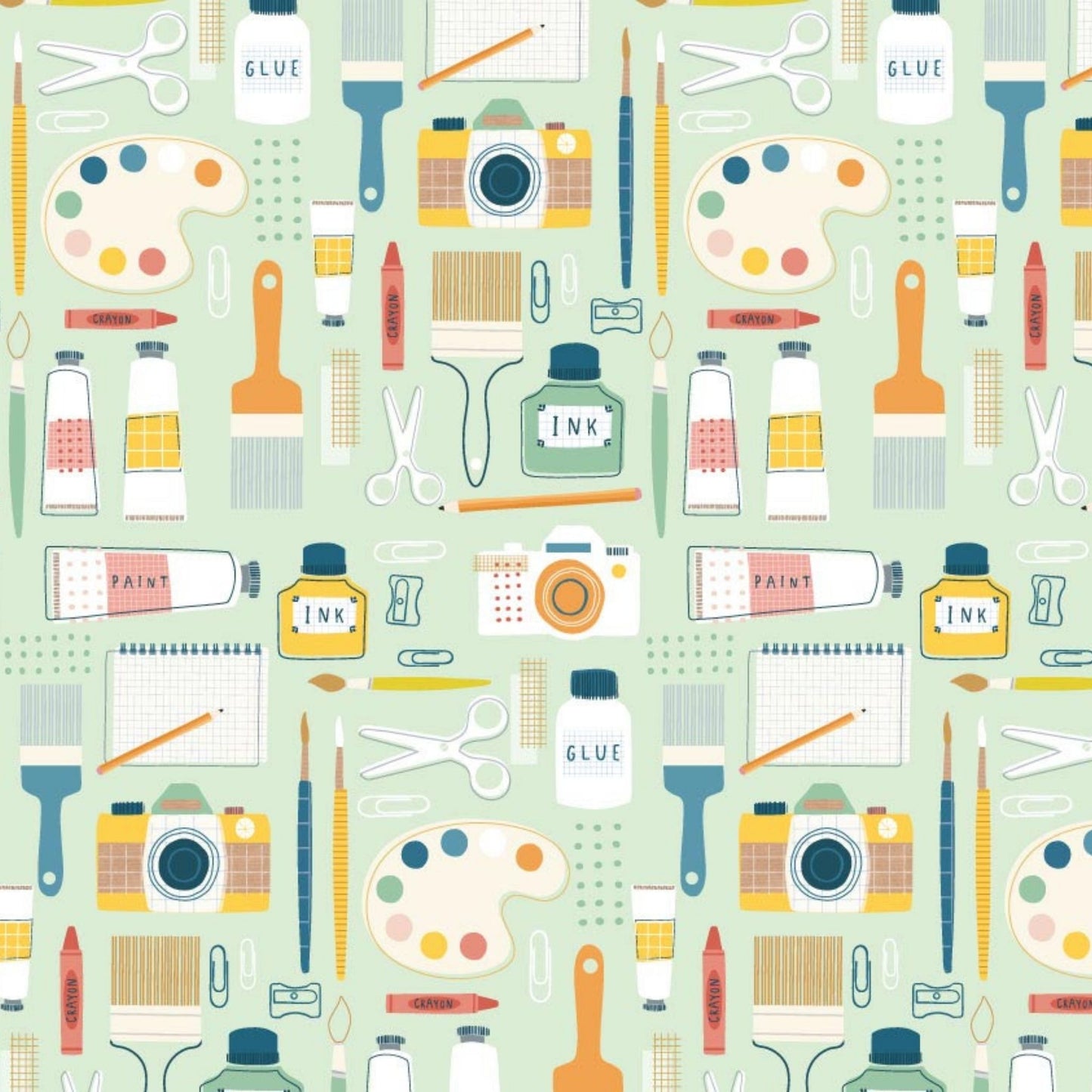 Art - Hobbies Fabric Range - Dashwood Studio's - Light Green