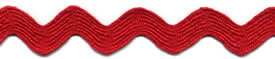 Red - Ric Rac - Standard 16mm Wide - 1 metre