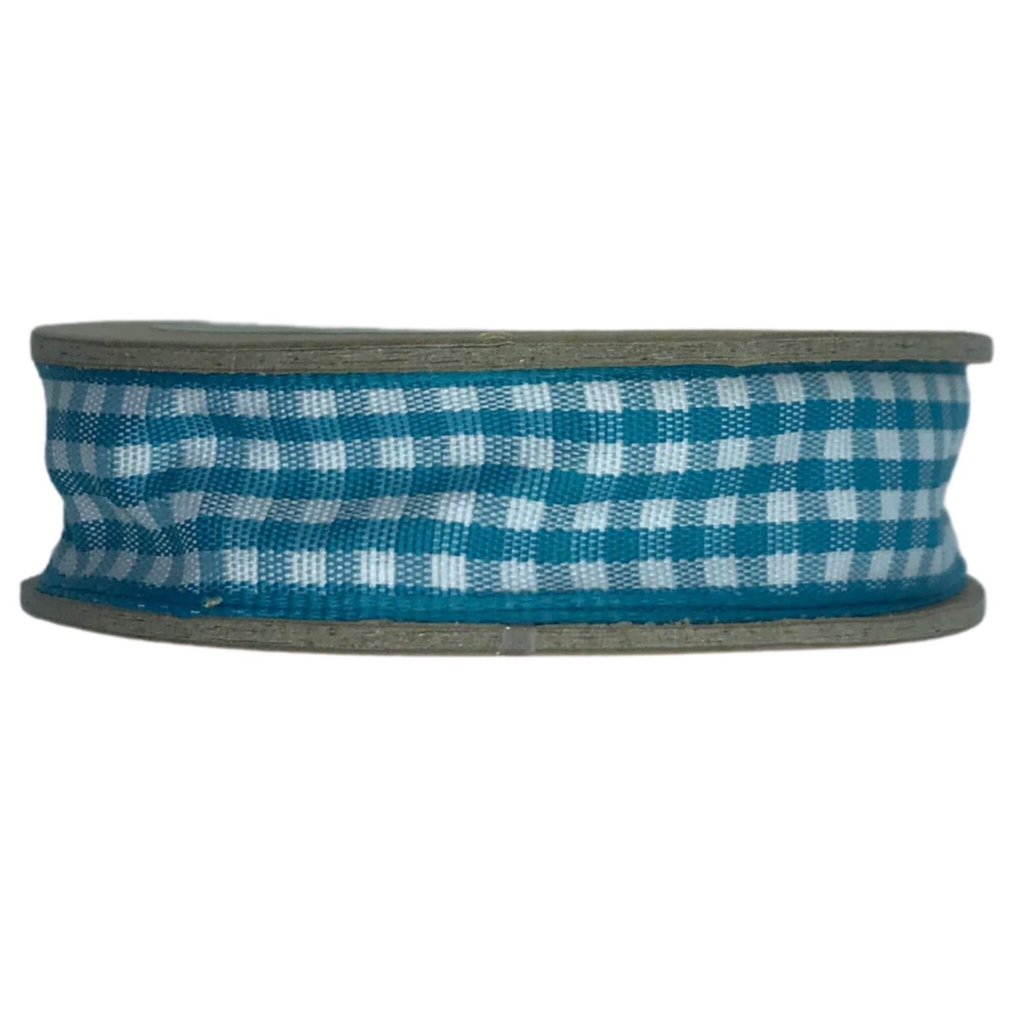 Gingham Vintage Ribbon - Bowtique - Turquoise/Blue