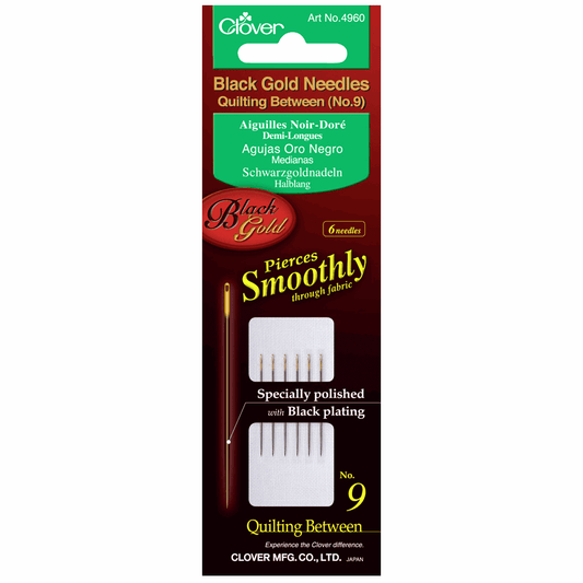 Hand Sewing Needles - Quilting/Betweens - Black Gold - No.9
