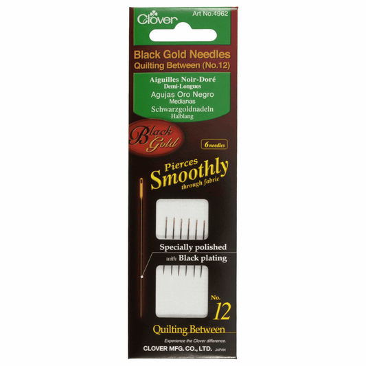 Hand Sewing Needles - Quilting/Betweens - Black Gold - No.12