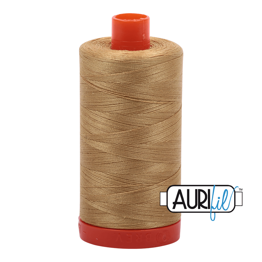 Aurifil Cotton Thread - 50's Weight - 1300 metres - Light Brass (2920)