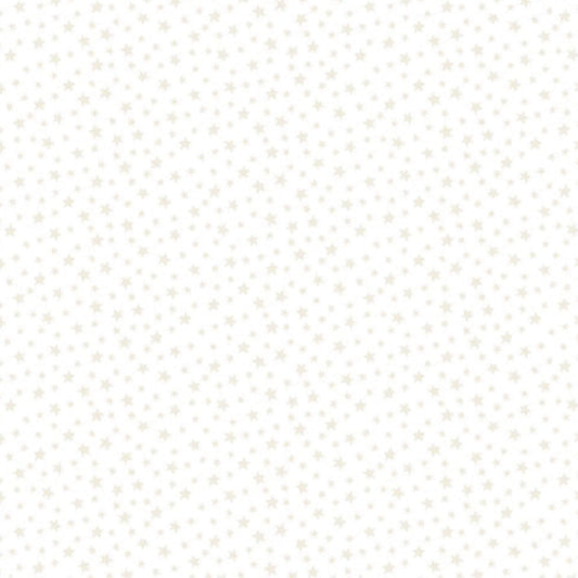 White on White Star (306/W1) - Essentials range of fabric by Makower