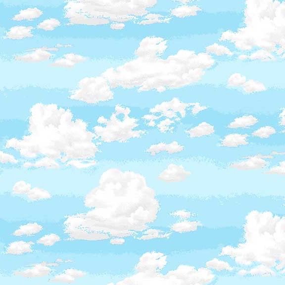 Sky - Countryside Classics Fabric Range - Makower - Blue