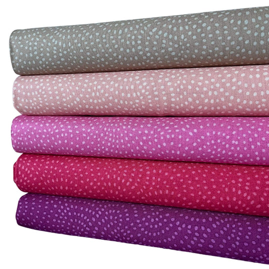 Twist Fabric Range  - 5 Fat Quarter Bundle - Pinks and Purples