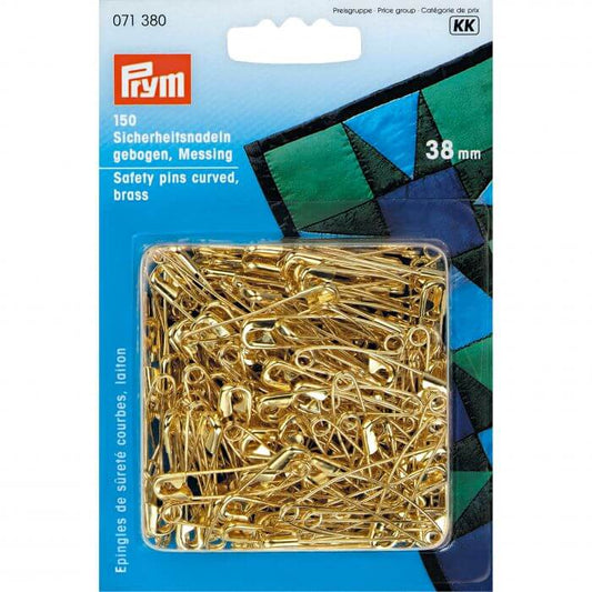 Safety Pins Curved Gold 38mm - 150pcs - Prym