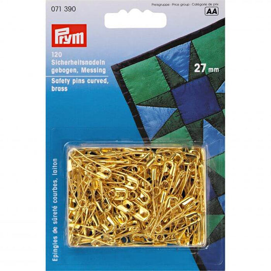 Safety Pins Curved Gold 27mm - 120pcs - Prym