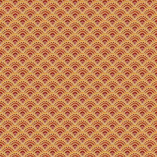 Scallop - Luxe Fabric Range - Makower - Rust