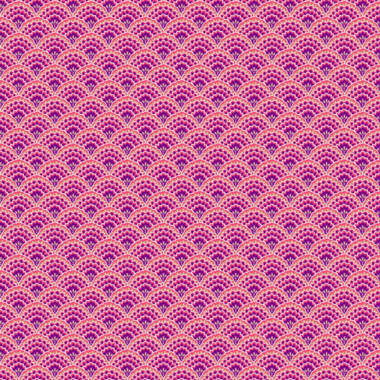 Scallop - Luxe Fabric Range - Makower - Pink