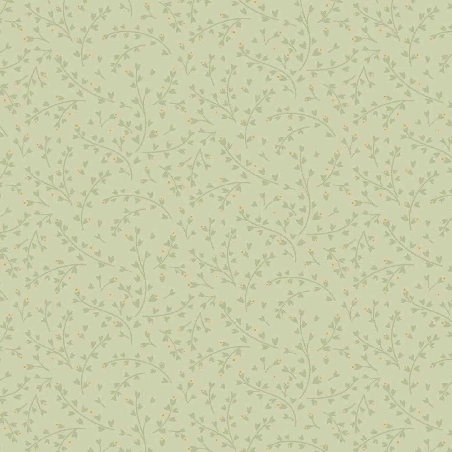 Natures Gift - Floral Song Fabric Range - Lewis and Irene - Light Green
