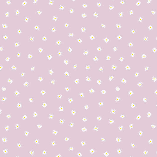Daisies (A705.2) - The Secret Garden Fabric Range - Lewis and Irene -Muted Lilac