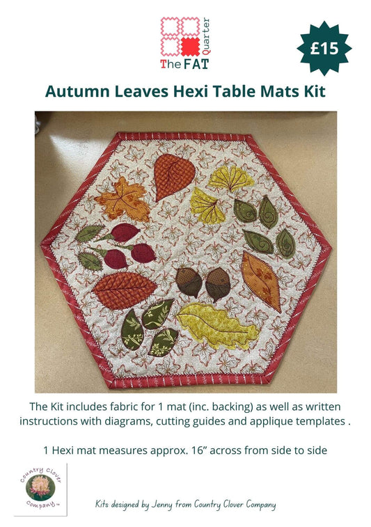 Autumn Leaves Hexie Table Mats Kit - TheFatQuarter