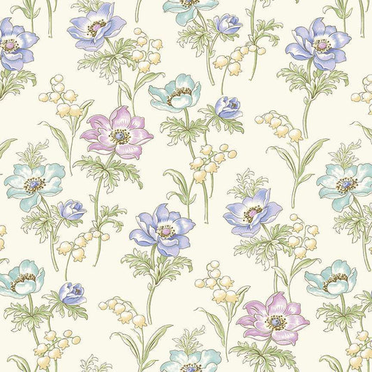 Pearl Poppies - Abloom Fabric Range - Andover Fabrics