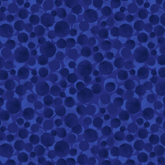 Neptune Blue - Bumbleberries Fabric Range - Lewis and Irene
