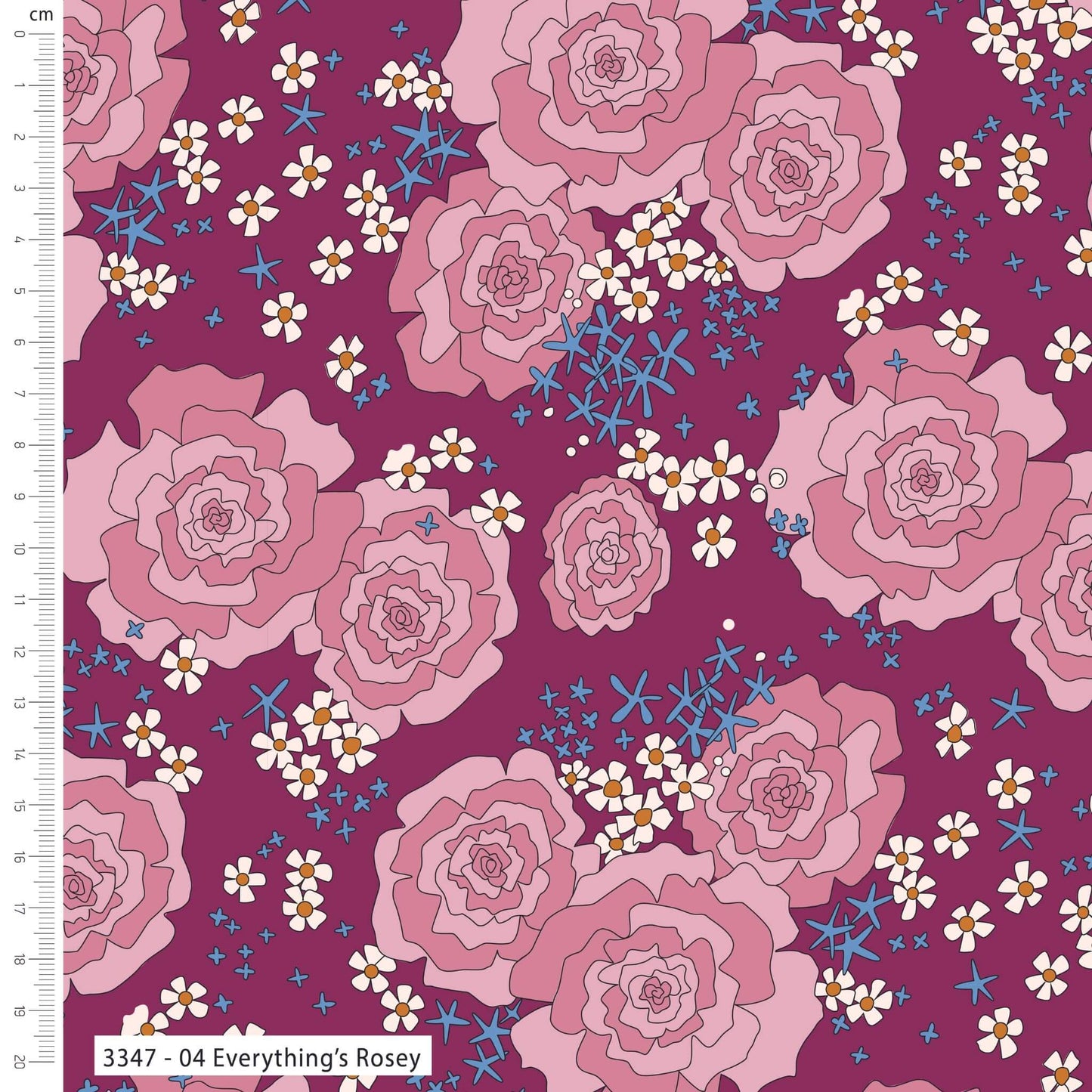 Everything's Rosey - Midnight Meadows Fabric Range - The Crafty Lass