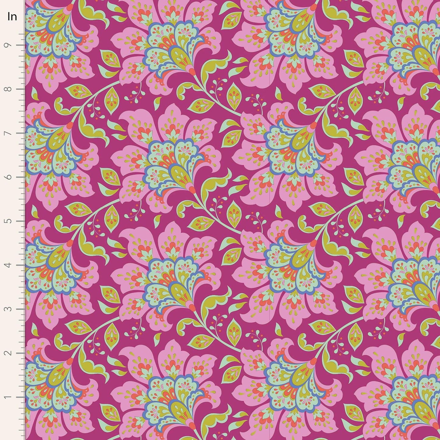 Flowermarker - Plum (100502)  - Bloomsville Fabric Range - Tilda