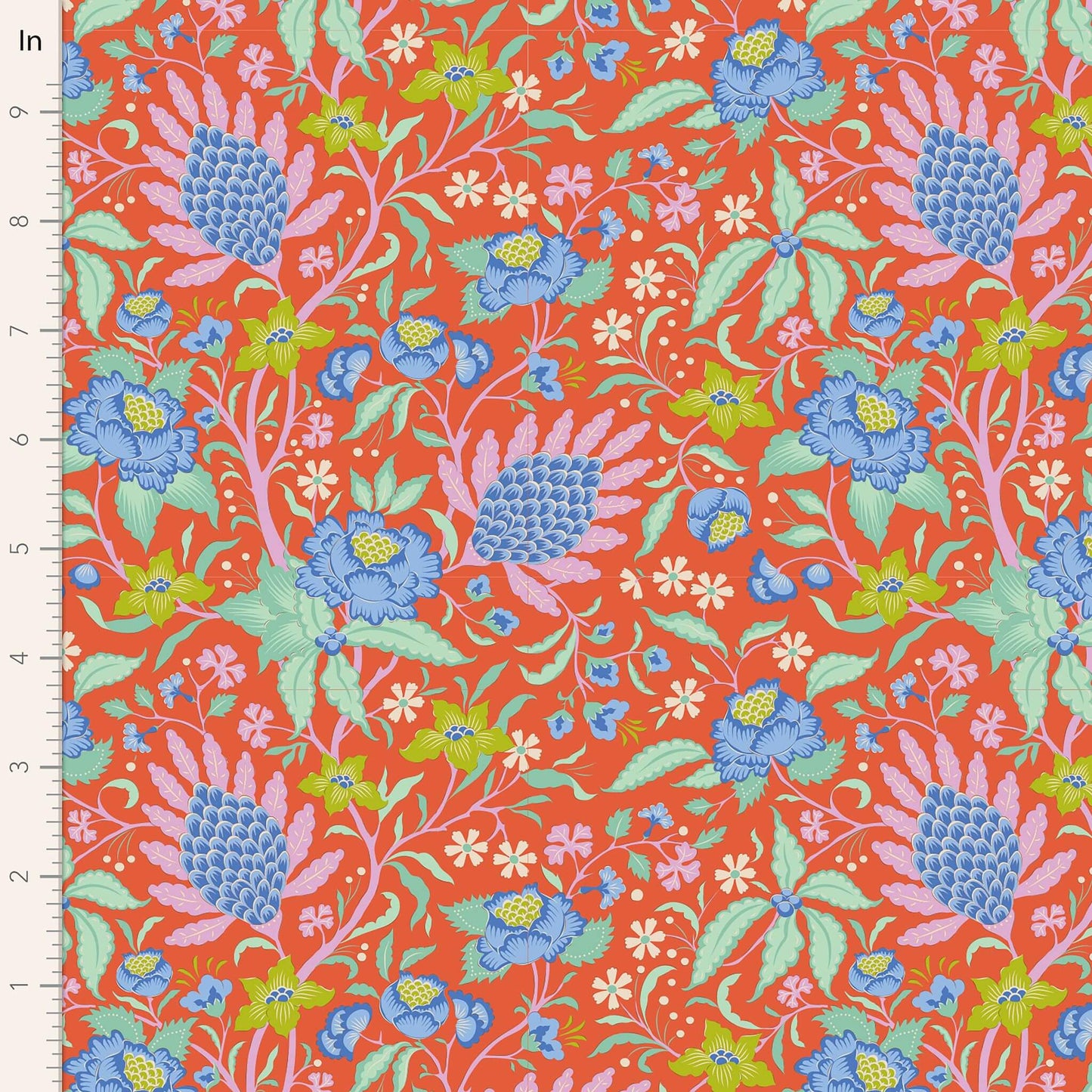 Flowertangle - Persimmon (100505)  - Bloomsville Fabric Range - Tilda