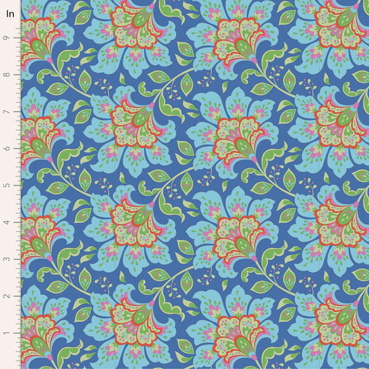 Flowermarket - Blueberry (100506)  - Bloomsville Fabric Range - Tilda