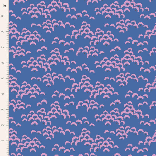 Cottonbloom - Blueberry (100510)  - Bloomsville Fabric Range - Tilda