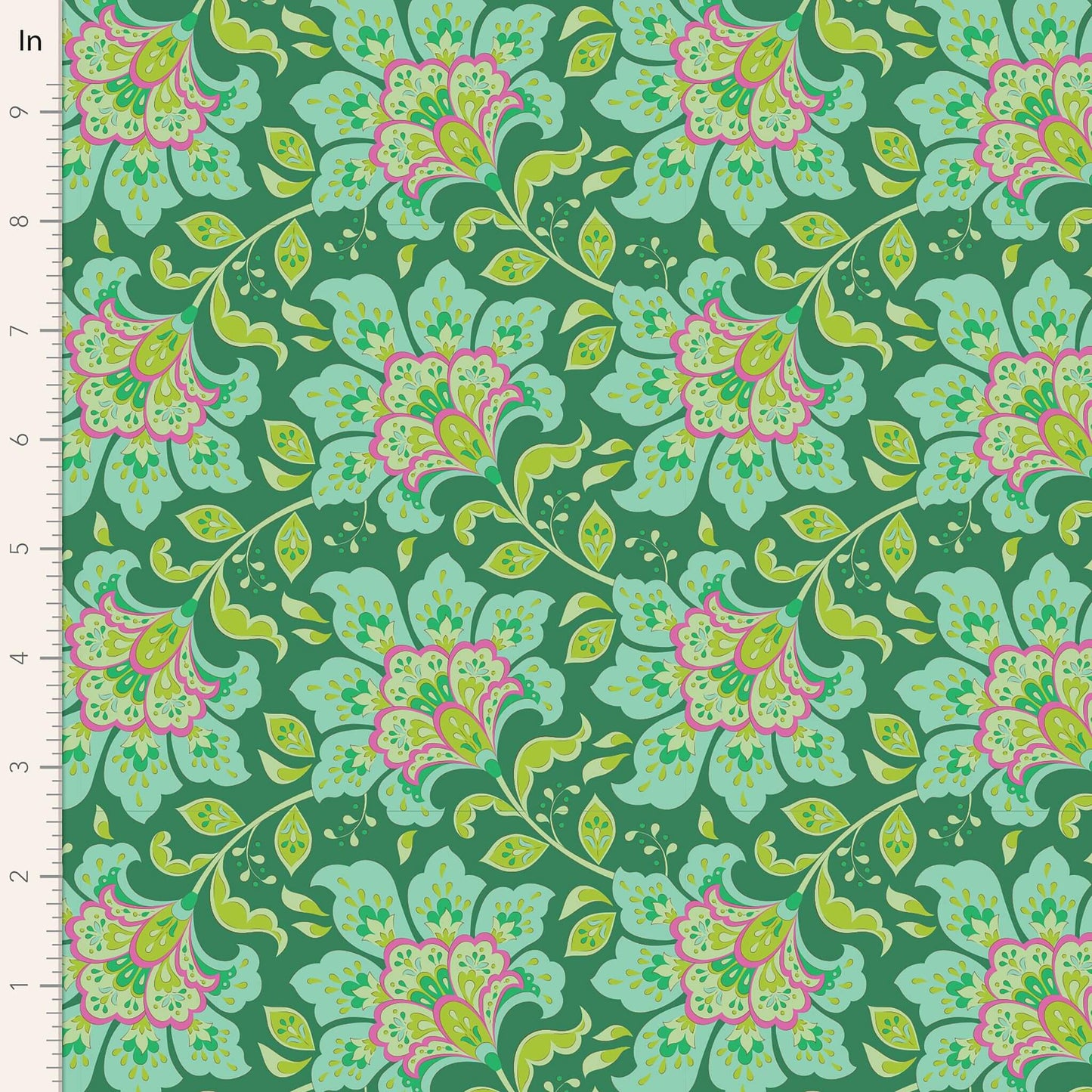 Flowermarket - Pine (100514)  - Bloomsville Fabric Range - Tilda