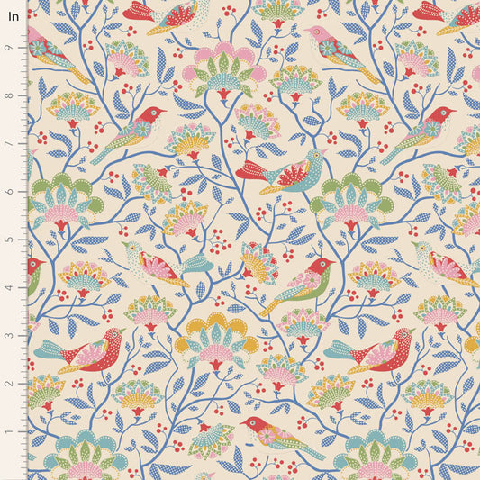 Bird Tree - Tilda Jubilee Fabric Range - Creme