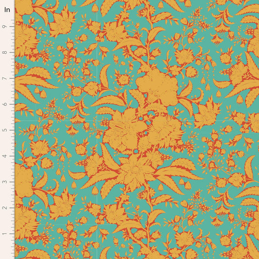 ABLOOM BLENDERS - Turquoise (110072) - Bloomsville Fabric Range - Tilda