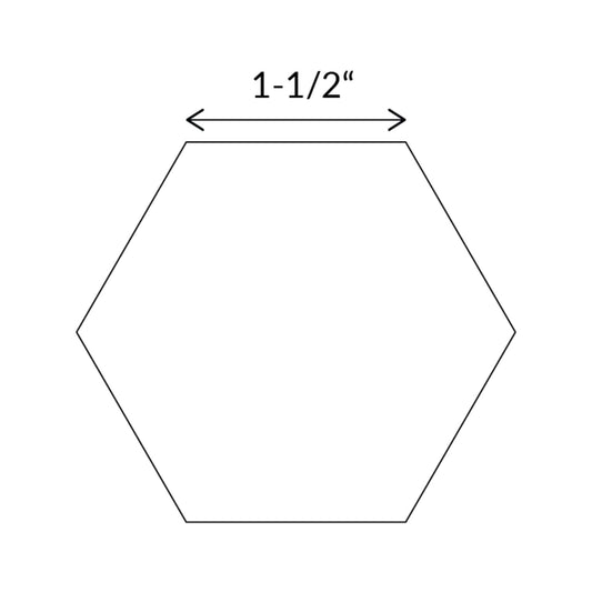 1 1/2 Inch Hexagon design - 50 English Paper Pieces