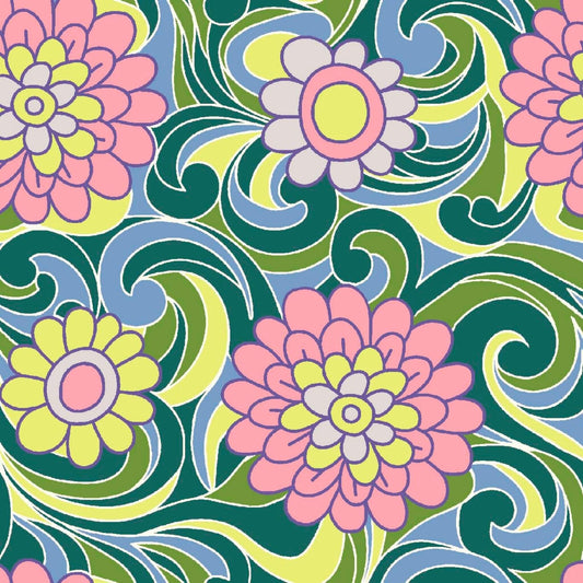 Carnation Carnival - The Carnaby Collection Fabric Range - Liberty Fabrics - Day Dream