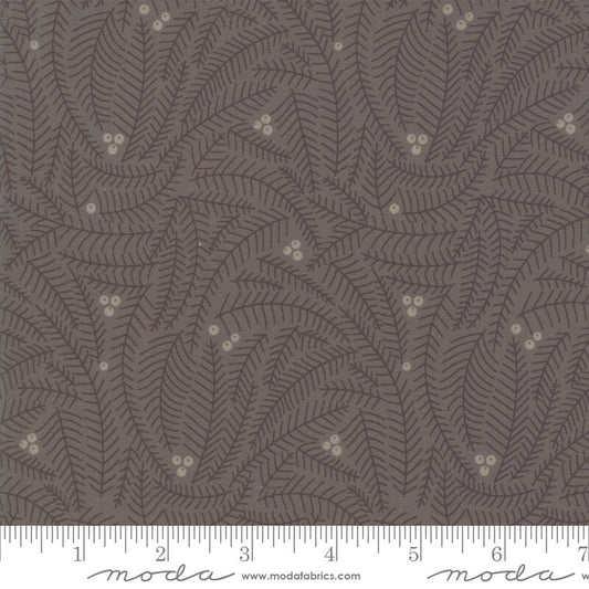Holly and Pine - Northern Light Christmas Fabrics Range - Moda Fabrics - Grey