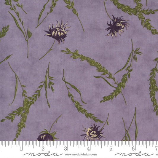 Purple Flower & Sprigs - Mill Creek Garden Fabric Range - Moda Fabrics - Lilac