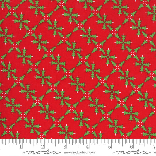 Merry Forest - Merry and Bright Christmas Fabrics Range - Moda Fabrics  - Red